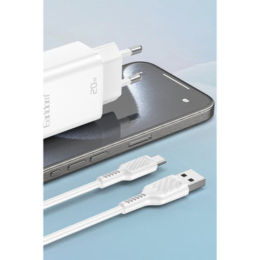Earldom EU50 20W Type-C ve 20W Lightning Çıkışlı PD Hızlı Şarj Aleti