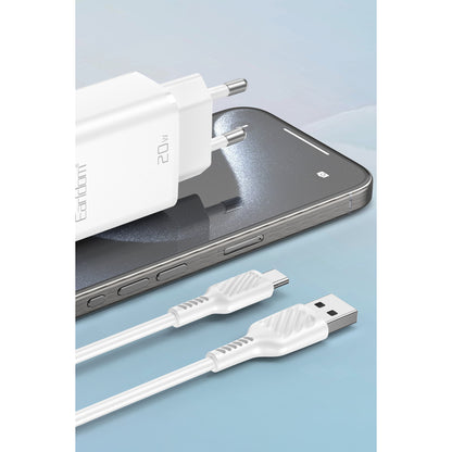 Earldom EU50 20W Type-C ve 20W Lightning Çıkışlı PD Hızlı Şarj Aleti