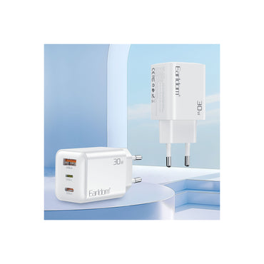 Earldom EU51 Type-C Lightning ve USB Çıkışlı 30W PD Hızlı Şarj Aleti