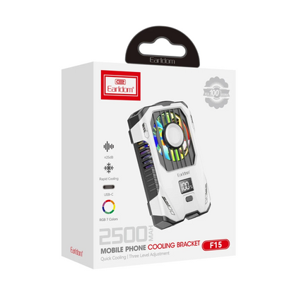 Earldom F15 RGB Radyatör Telefon Soğutucu Fan - Beyaz