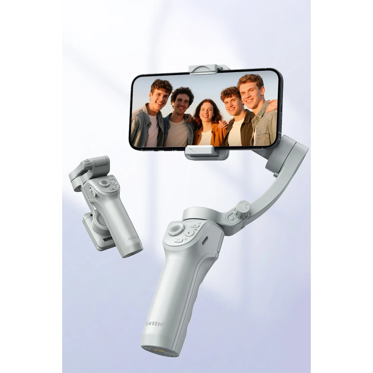 Earldom GS1 Ayarlanabilir Bluetooth Selfie Gimbal - Beyaz