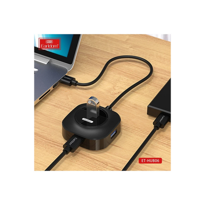 Earldom HUB06 Tak Çalıştır 4 Adet Usb 2.0 Çıkışlı Usb Çoklayıcı - Siyah