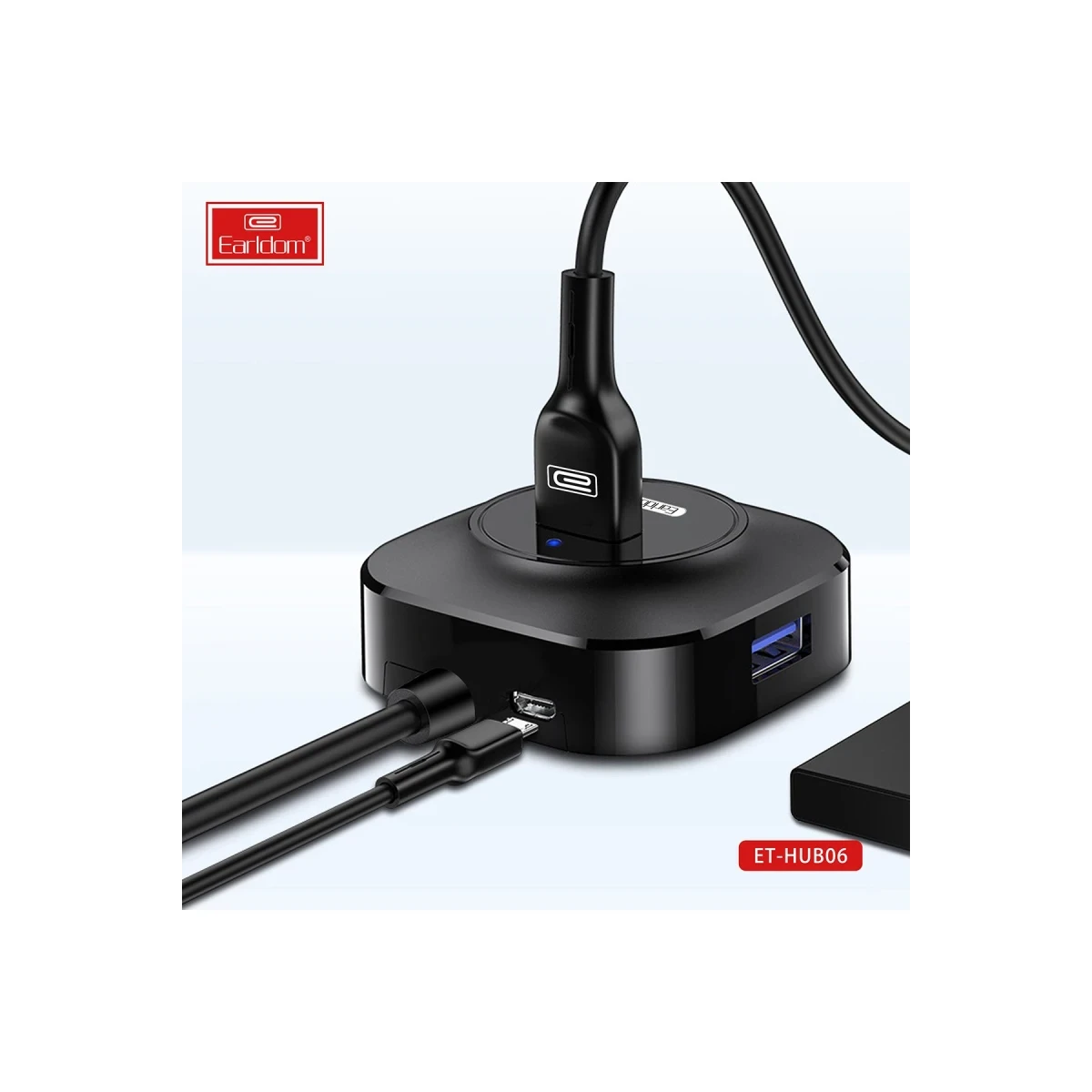 Earldom HUB06 Tak Çalıştır 4 Adet Usb 2.0 Çıkışlı Usb Çoklayıcı - Siyah
