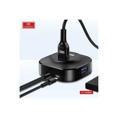 Earldom HUB06 Tak Çalıştır 4 Adet Usb 2.0 Çıkışlı Usb Çoklayıcı - Siyah