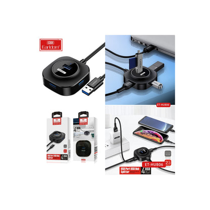 Earldom HUB06 Tak Çalıştır 4 Adet Usb 2.0 Çıkışlı Usb Çoklayıcı