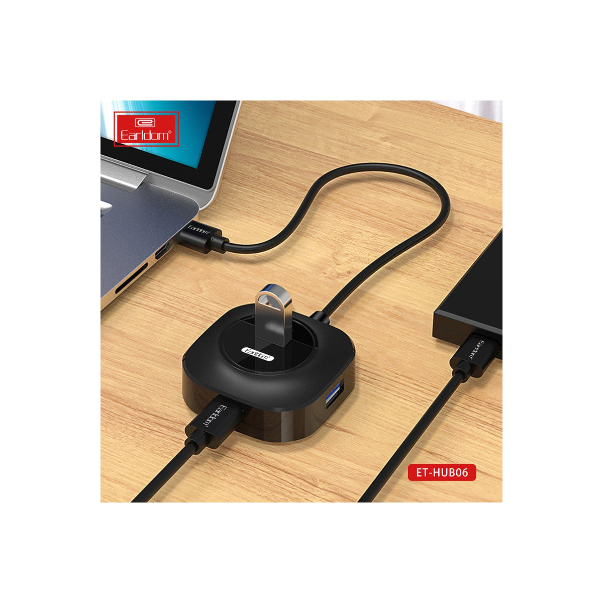 Earldom HUB06 Tak Çalıştır 4 Adet Usb 2.0 Çıkışlı Usb Çoklayıcı