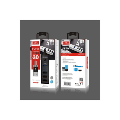 Earldom HUB07 Tak Çalıştır 3 Adet Usb 2.0 ve 1 Adet Usb 3.0 Çıkışlı Usb Çoklayıcı - Siyah