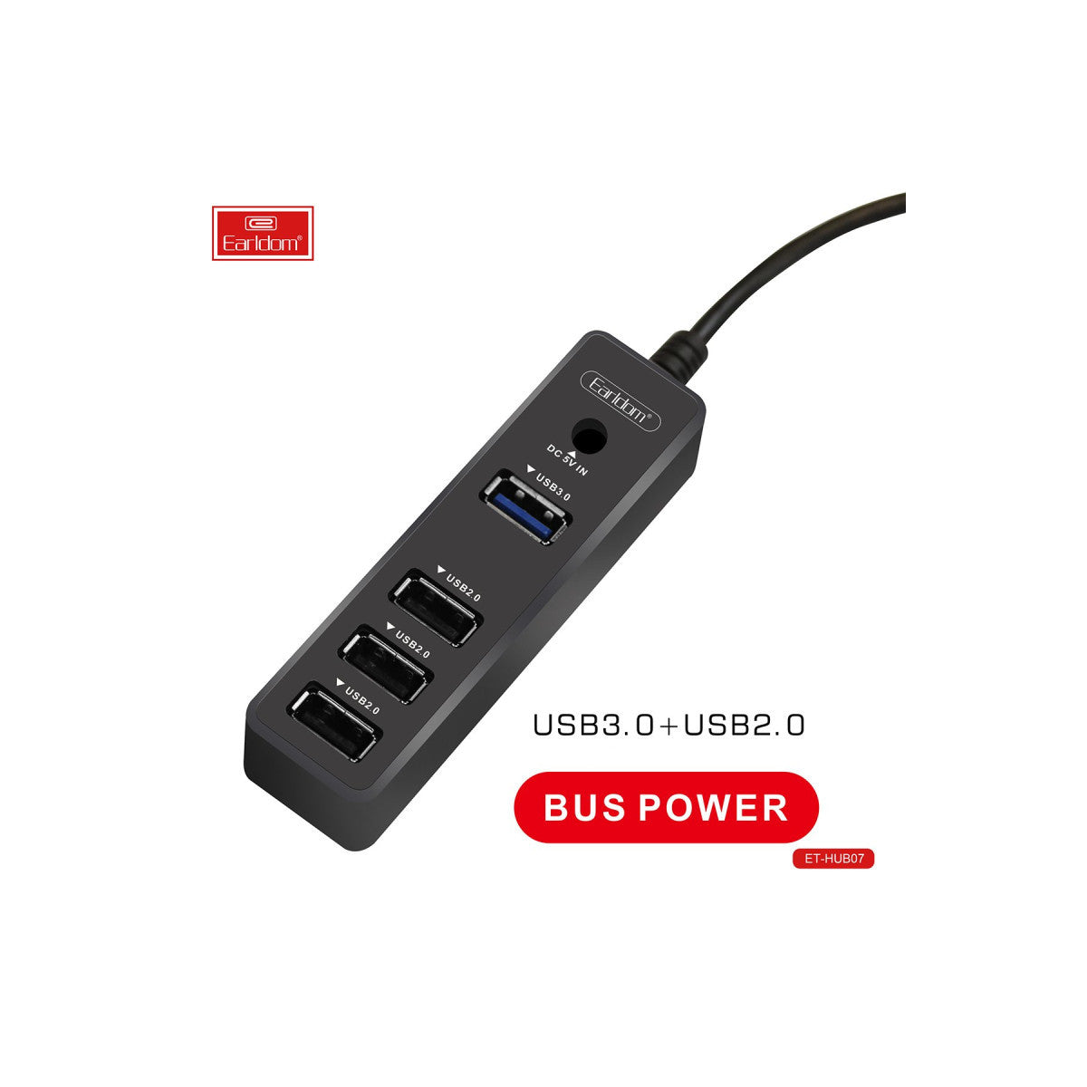 Earldom HUB07 Tak Çalıştır 3 Adet Usb 2.0 ve 1 Adet Usb 3.0 Çıkışlı Usb Çoklayıcı