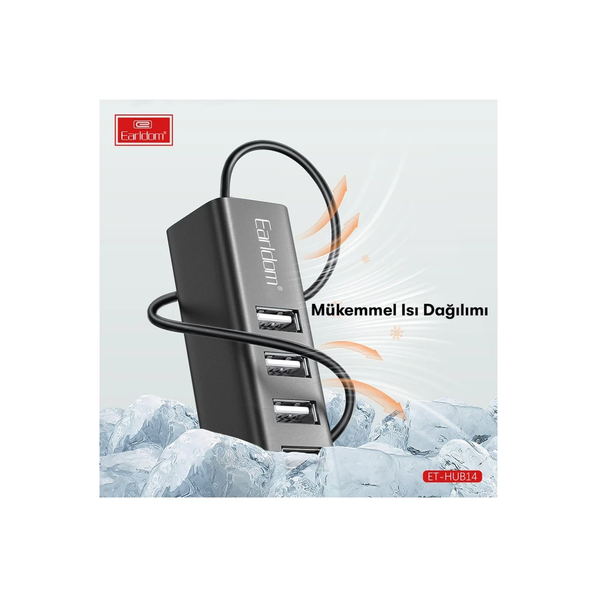 Earldom HUB14 Tak Çalıştır 4lü Usb Çoklayıcı - Siyah