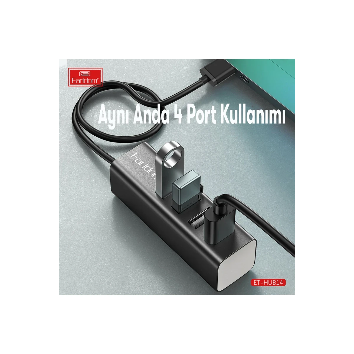 Earldom HUB14 Tak Çalıştır 4lü Usb Çoklayıcı - Siyah