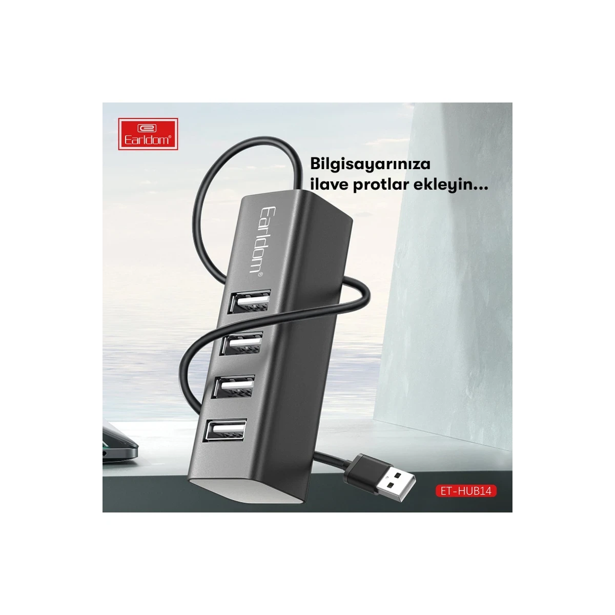 Earldom HUB14 Tak Çalıştır 4lü Usb Çoklayıcı - Siyah