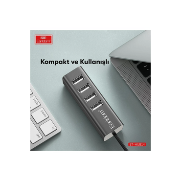 Earldom HUB14 Tak Çalıştır 4lü Usb Çoklayıcı - Siyah