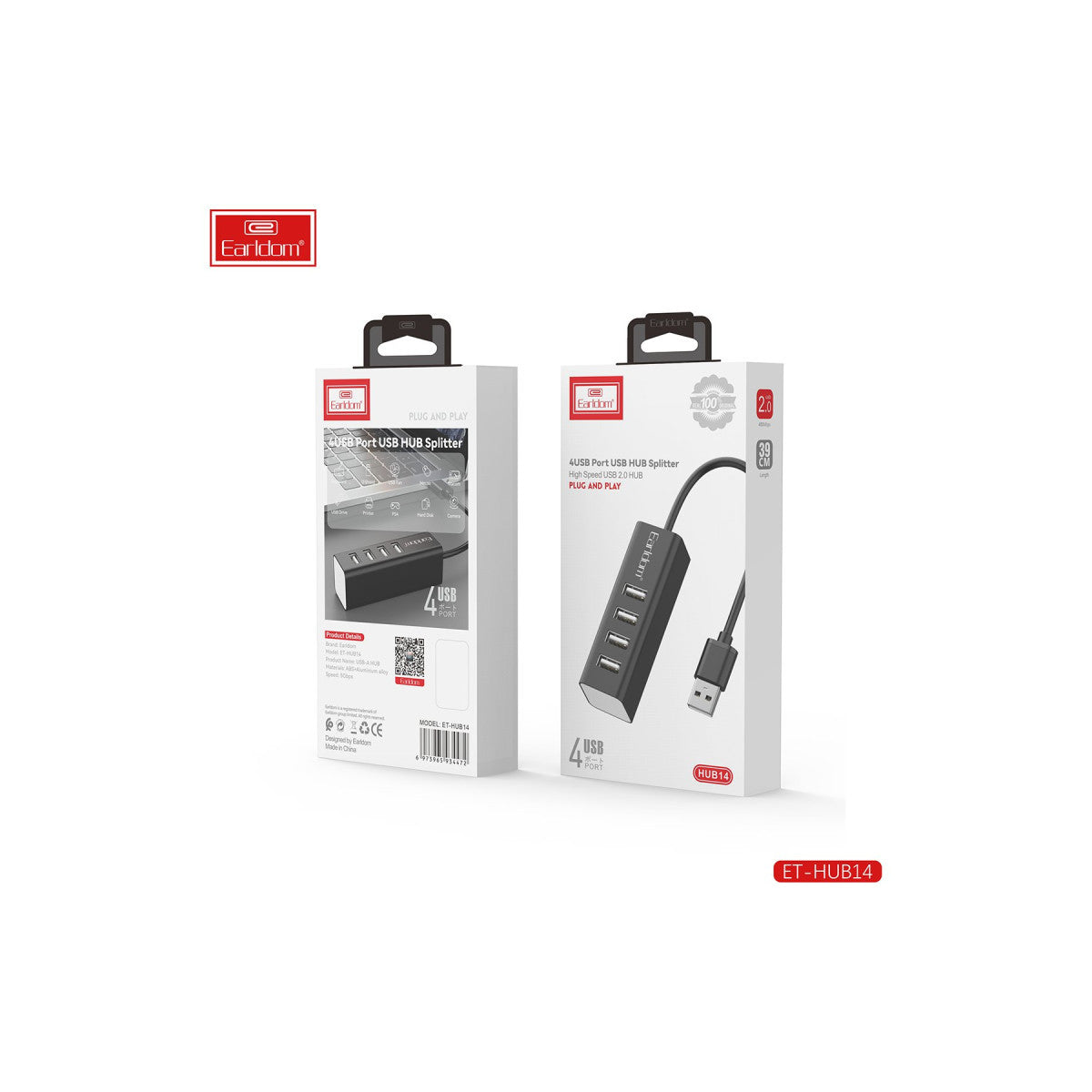Earldom HUB14 Tak Çalıştır 4lü Usb Çoklayıcı