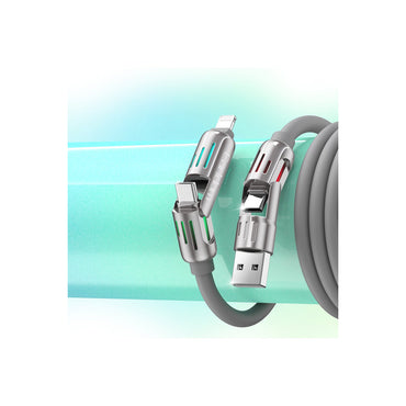 Earldom IC02 4in1 240W Type-C to Type-C Ekstra 2.4A USB to Lightning ve 30W Type-C to Lightninge Dönüşme Özellikli PD Hızlı Şarj Kablosu