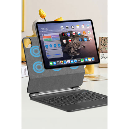 Earldom Apple KB10 iPad Pro 12.9 (2021) Kablosuz Klavyeli Tablet Kılıfı