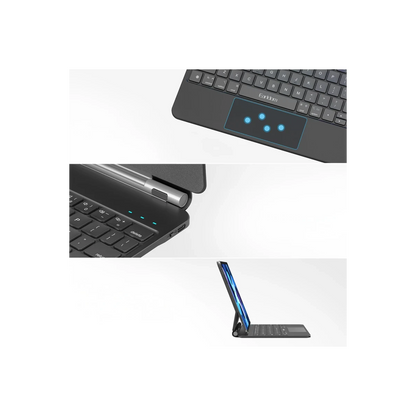 Earldom Apple KB10P iPad Pro 13 (2024) Kablosuz Klavyeli Tablet Kılıfı - Siyah