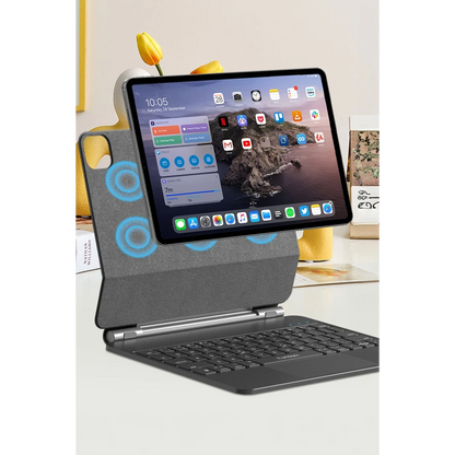 Earldom Apple KB10P iPad Pro 13 (2024) Kablosuz Klavyeli Tablet Kılıfı - Siyah