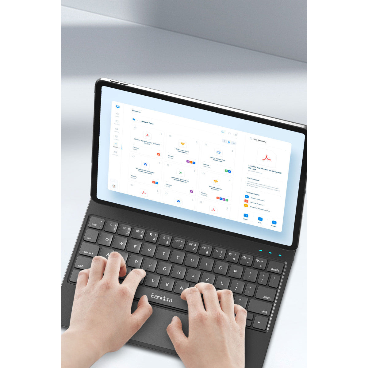 Earldom Apple KB10P iPad Pro 13 (2024) Kablosuz Klavyeli Tablet Kılıfı