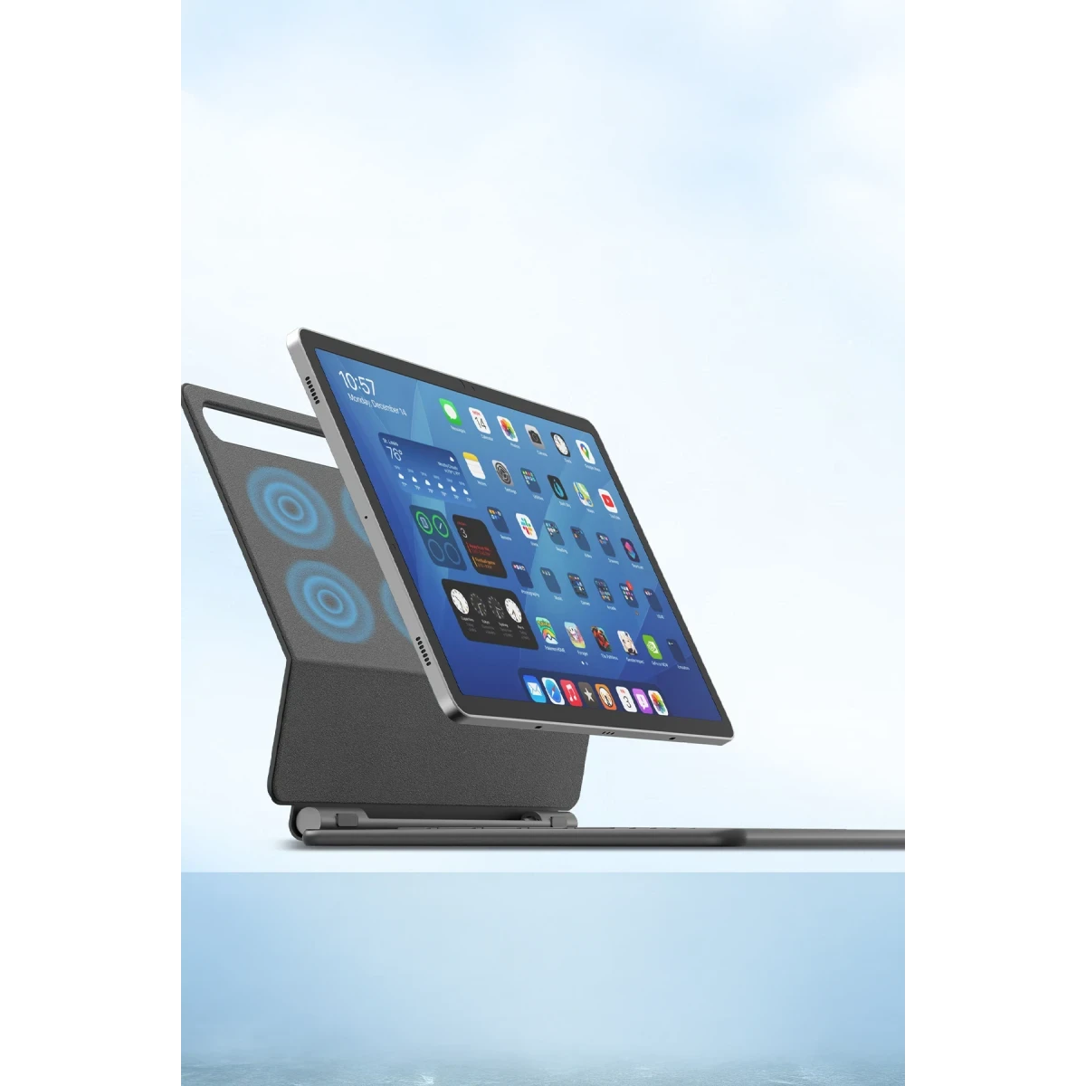 Earldom KB11 Galaxy X510 Tab S9 FE 11 Kablosuz Klavyeli Tablet Kılıfı - Siyah