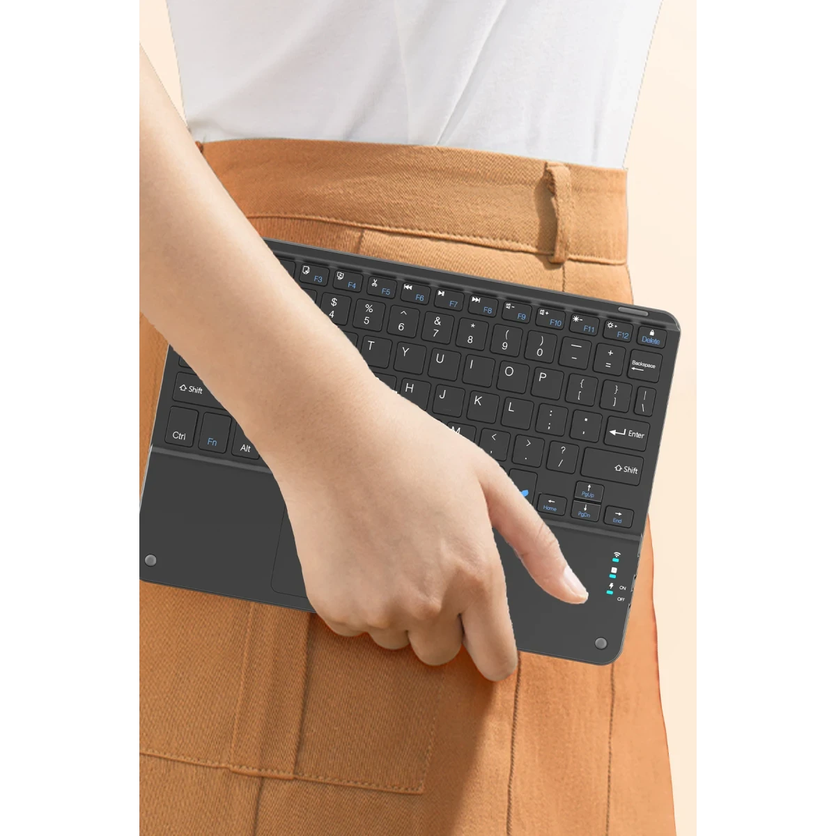 Earldom KB7 Universal Kablosuz Klavye - Siyah
