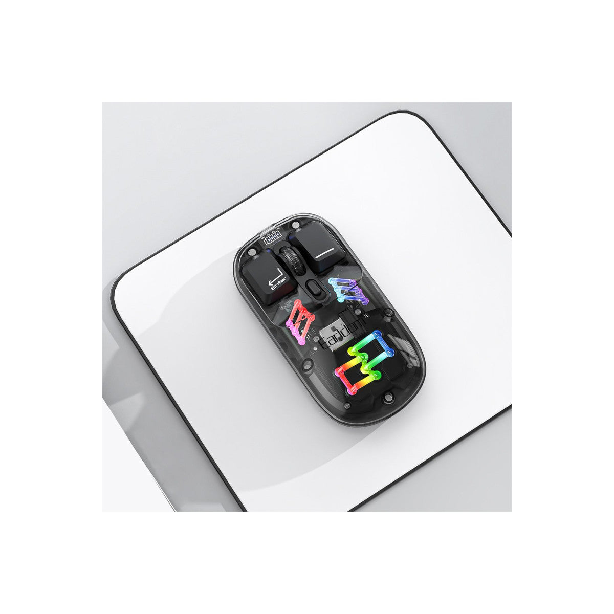 Earldom KM16 1600 DPI Sessiz Transparan Yapılı RGB Kablosuz Ofis Mouse