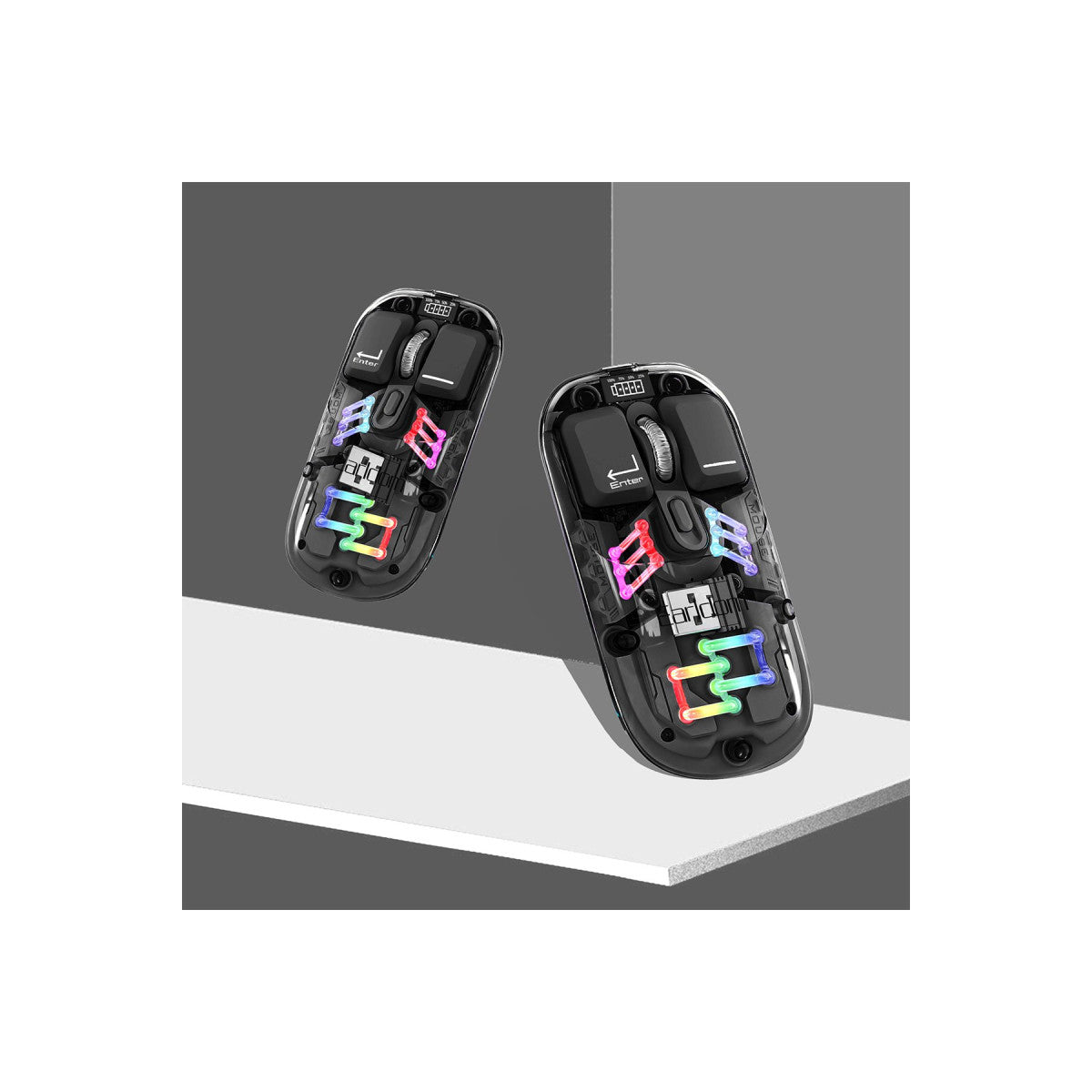 Earldom KM16 1600 DPI Sessiz Transparan Yapılı RGB Kablosuz Ofis Mouse