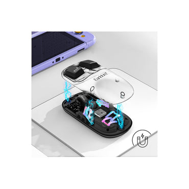 Earldom KM16 1600 DPI Sessiz Transparan Yapılı RGB Kablosuz Ofis Mouse