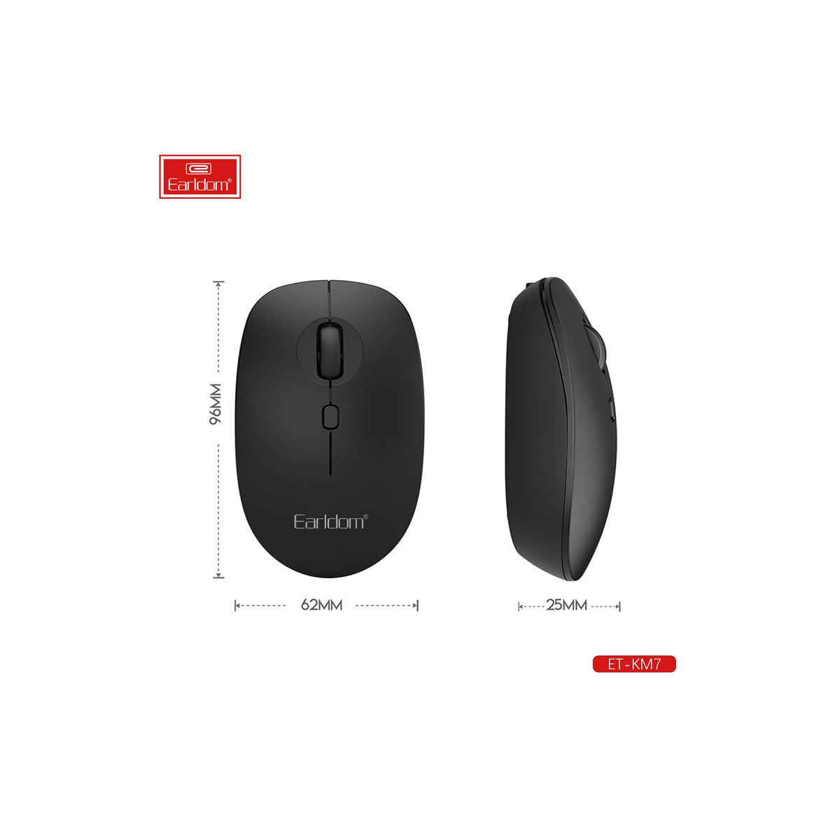 Earldom KM7 Sessiz Kablosuz Ofis Mouse