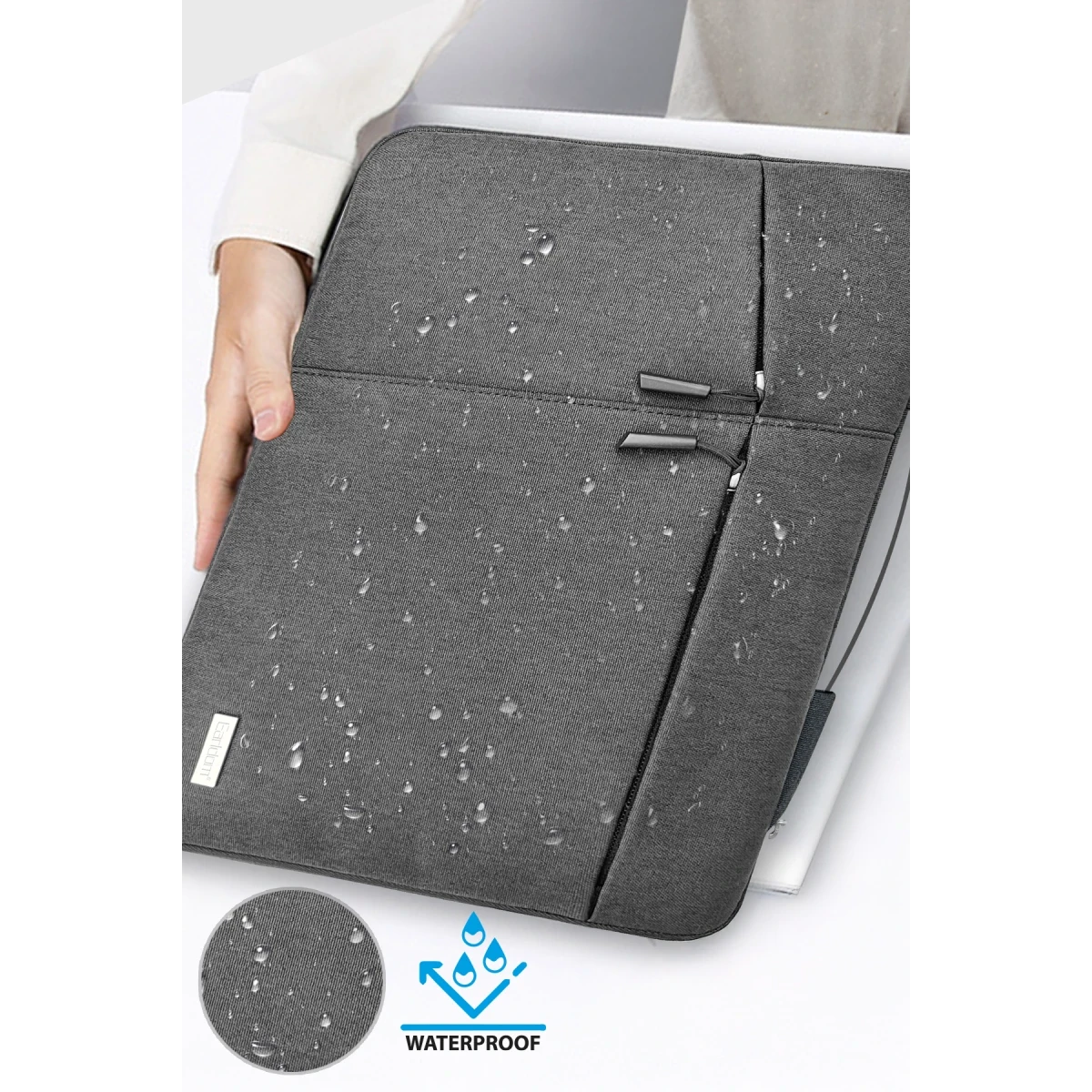 Earldom LB01 Duke Katyonik Kumaş 16 inç Laptop Çantası - Gri