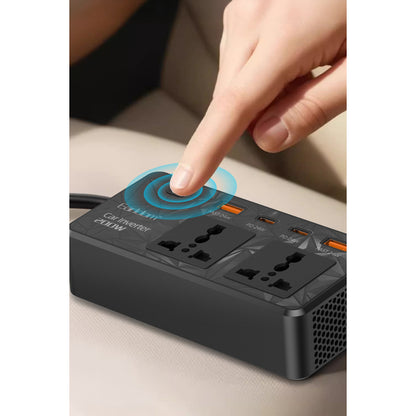 Earldom LT01 200W AC 220V Çıkışlı PD Destekli 4 Portlu Araç İçi Güç Dönüştürücü
