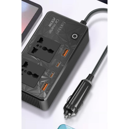 Earldom LT01 200W AC 220V Çıkışlı PD Destekli 4 Portlu Araç İçi Güç Dönüştürücü