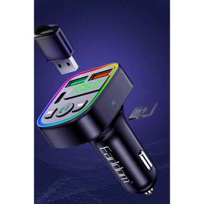 Earldom M103 Bluetooth USB ve Type C Çıkışlı Hızlı Şarj Dijital FM Transmitter - Siyah