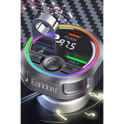 Earldom M113 Bluetooth USB Type-C ve Çakmaklık Çıkışlı Hızlı Araç Şarjı