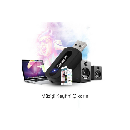 Earldom M22 Bluetooth 5.0 Usb Aux Dönüştürücü - Siyah