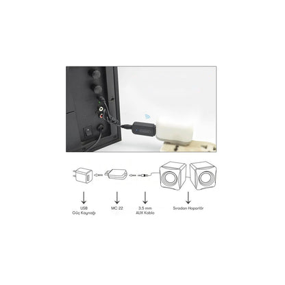 Earldom M22 Bluetooth 5.0 Usb Aux Dönüştürücü
