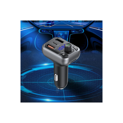 Earldom M63 Bluetooth USB 3.0 ve Type-C PD Hızlı Şarj FM Transmitter - Siyah