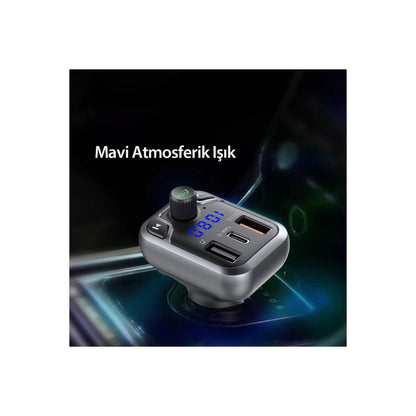 Earldom M63 Bluetooth USB 3.0 ve Type-C PD Hızlı Şarj FM Transmitter