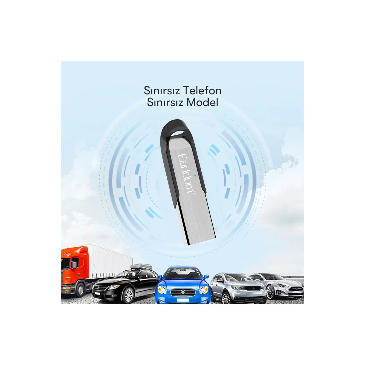 Earldom M73 Bluetooth 5.0 Usb Aux Dönüştürücü - Gümüş