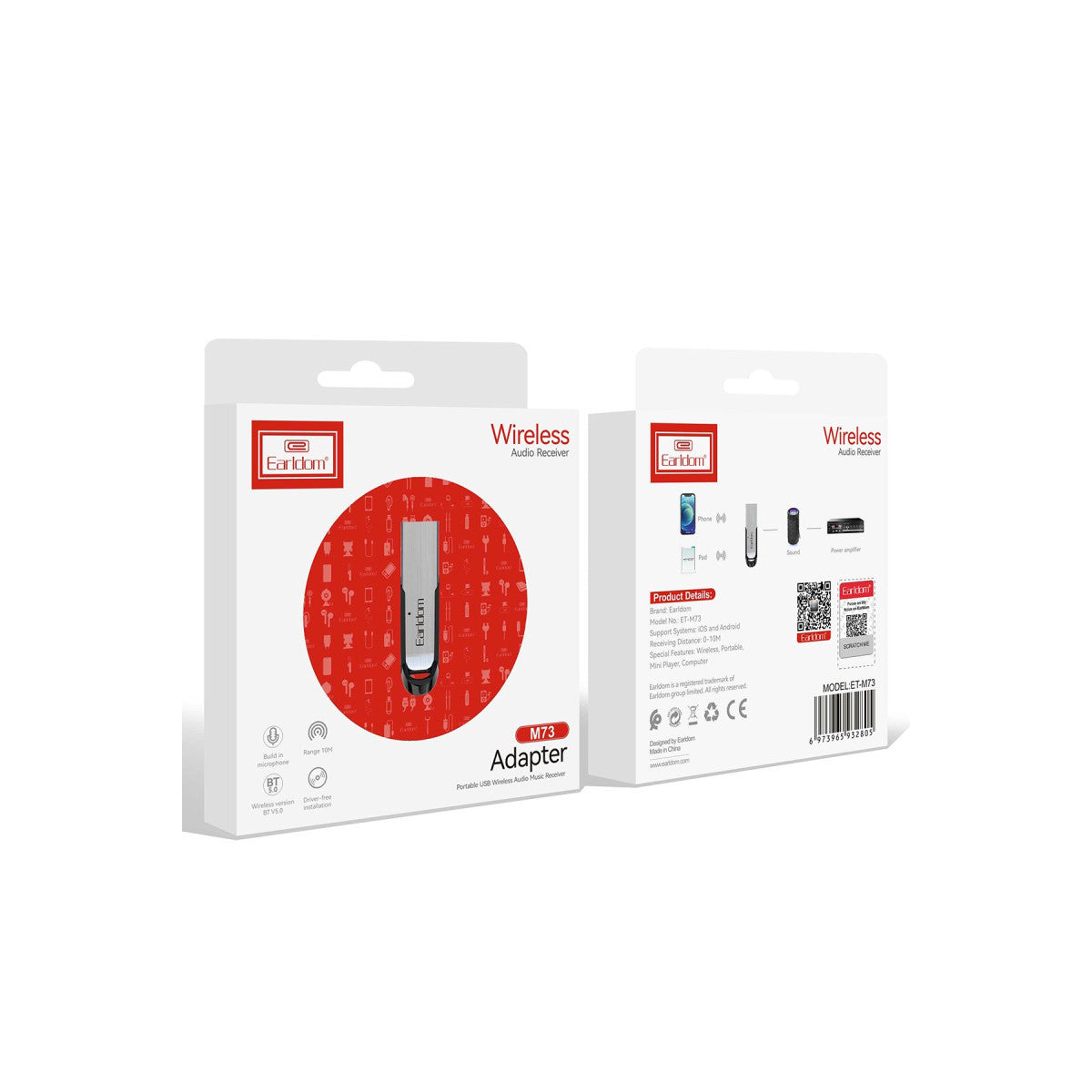 Earldom M73 Bluetooth 5.0 Usb Aux Dönüştürücü
