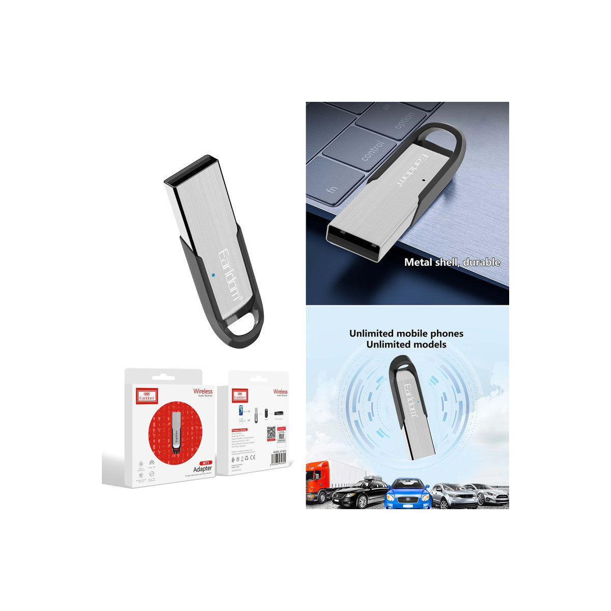 Earldom M73 Bluetooth 5.0 Usb Aux Dönüştürücü