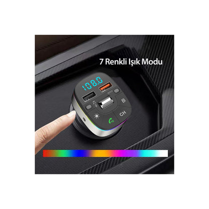 Earldom M74 Bluetooth USB 3.0 Dijital Ekranlı FM Transmitter