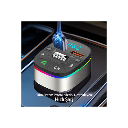 Earldom M74 Bluetooth USB 3.0 Dijital Ekranlı FM Transmitter