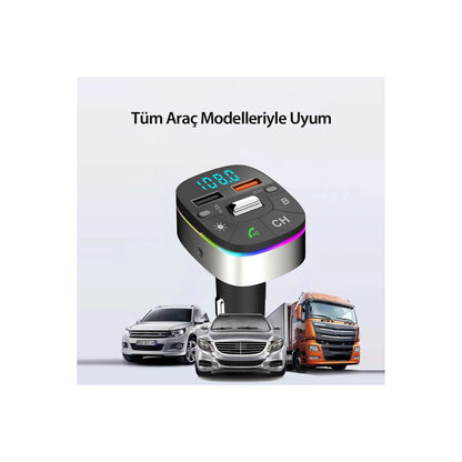 Earldom M74 Bluetooth USB 3.0 Dijital Ekranlı FM Transmitter