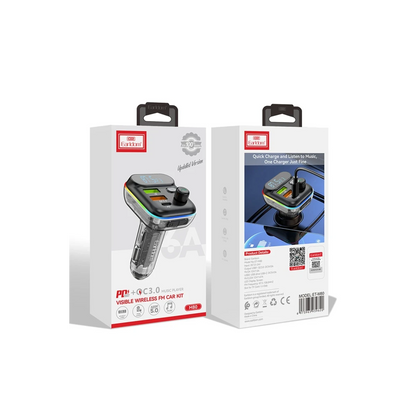 Earldom M80 Bluetooth USB 3.0 ve Type C PD Hızlı Şarj FM Transmitter - Siyah
