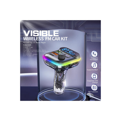 Earldom M80 Bluetooth USB 3.0 ve Type C PD Hızlı Şarj FM Transmitter
