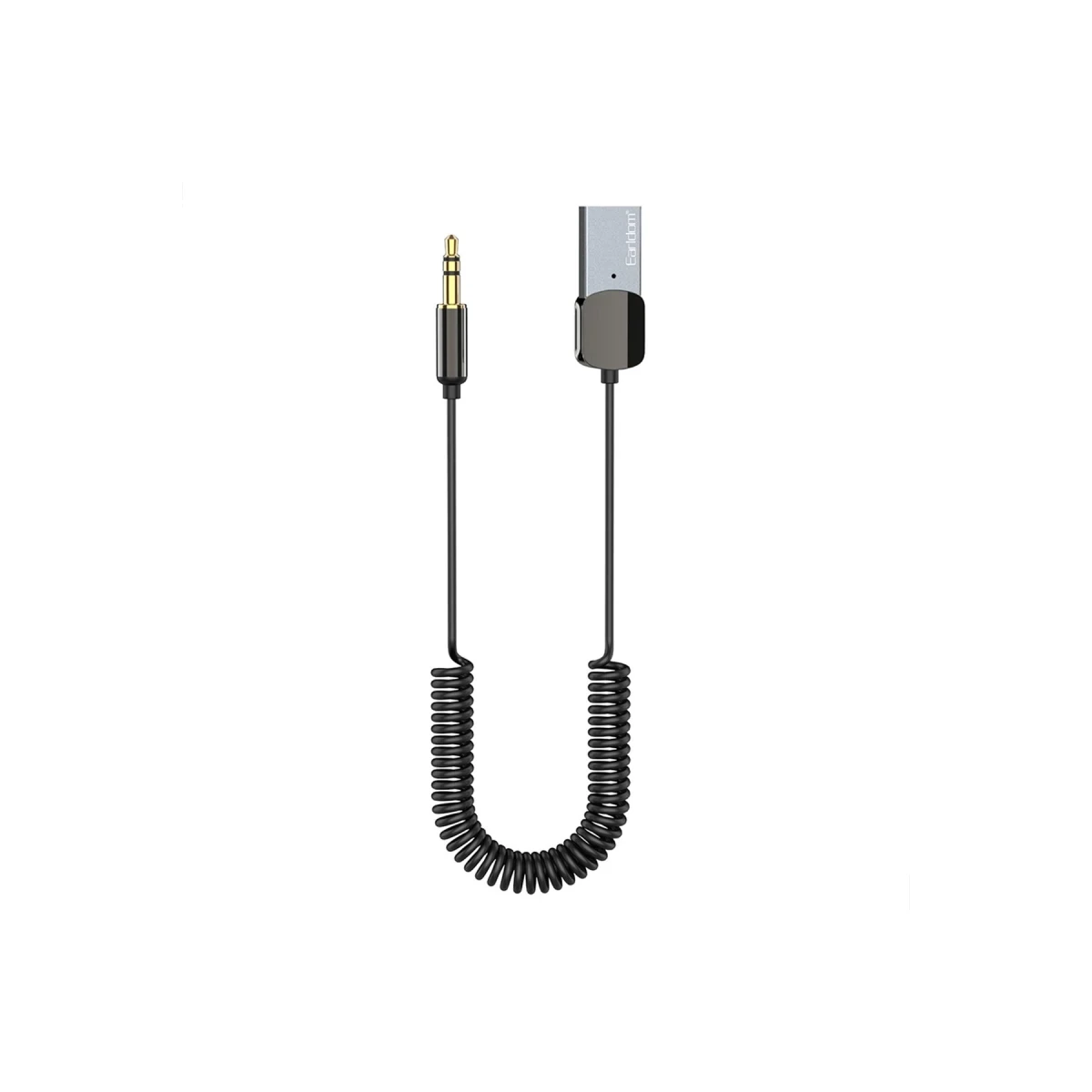 Earldom M93 Tak Çalıştır BT Alıcılı 3.5mm Esnek Aux Kablo - Siyah