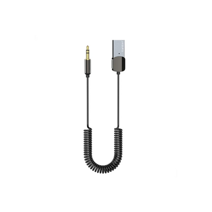 Earldom M93 Tak Çalıştır BT Alıcılı 3.5mm Esnek Aux Kablo - Siyah