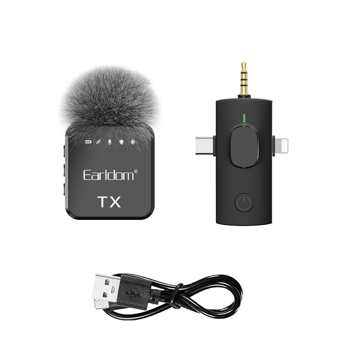 Earldom MC12 3in1 Kablosuz Dijital Yaka Mikrofonu