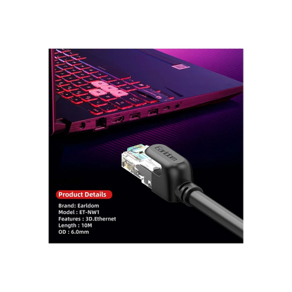 Earldom NW1 10M Cat 6 Ethernet Network Kablosu - Siyah