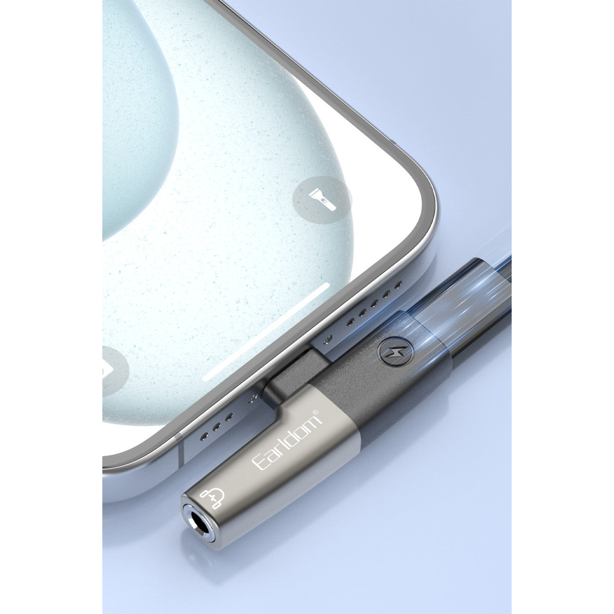 Earldom OT107L Lightning to 3.5mm ve Lightning Çıkış Dönüştürücü